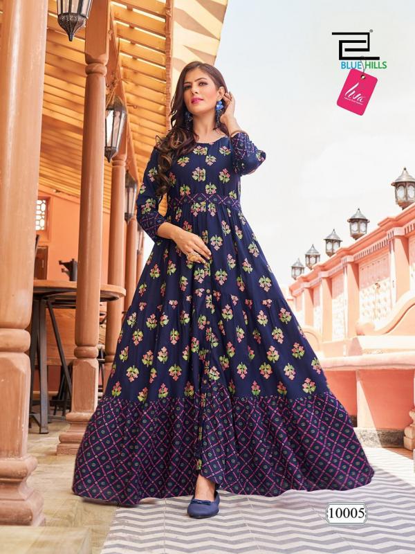 Blue Hills Florencia 10 Fancy Wear Rayon Anarkali Kurti Collection